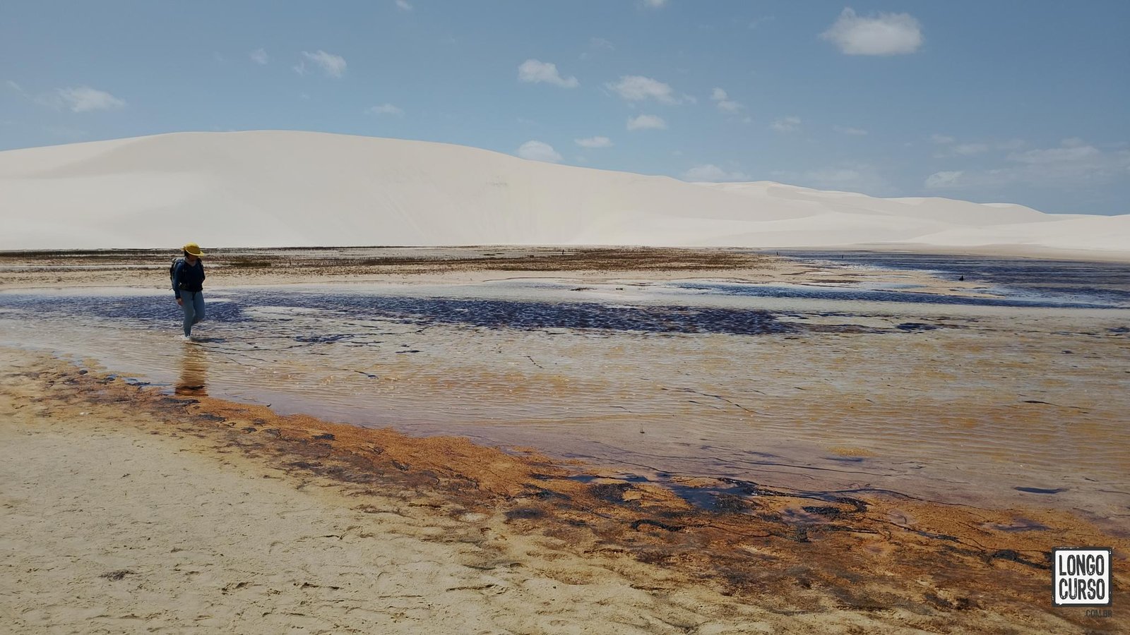 Travessia de lagoa quase seca à caminho de Betânia